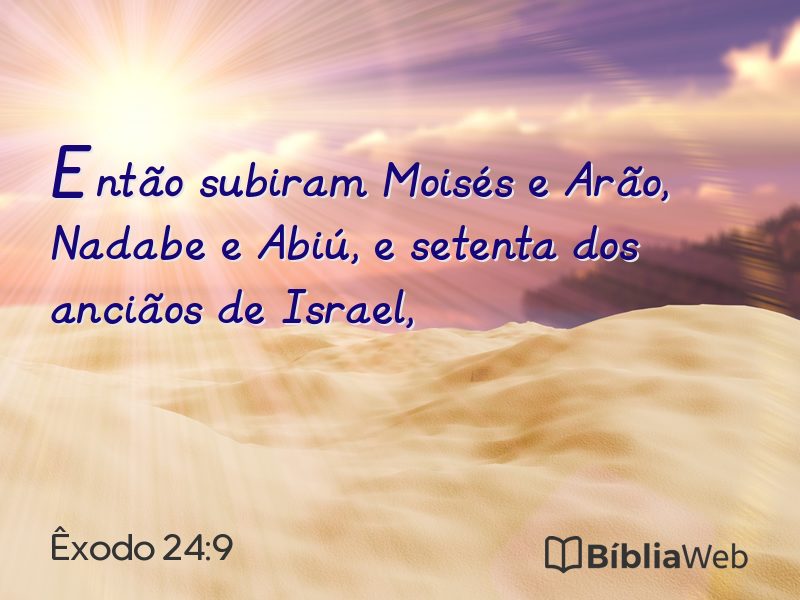 Êxodo 24:9 em imagem para compartilhar