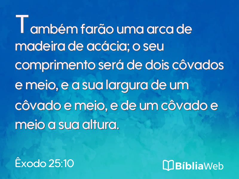 Êxodo 25:10 em imagem para compartilhar