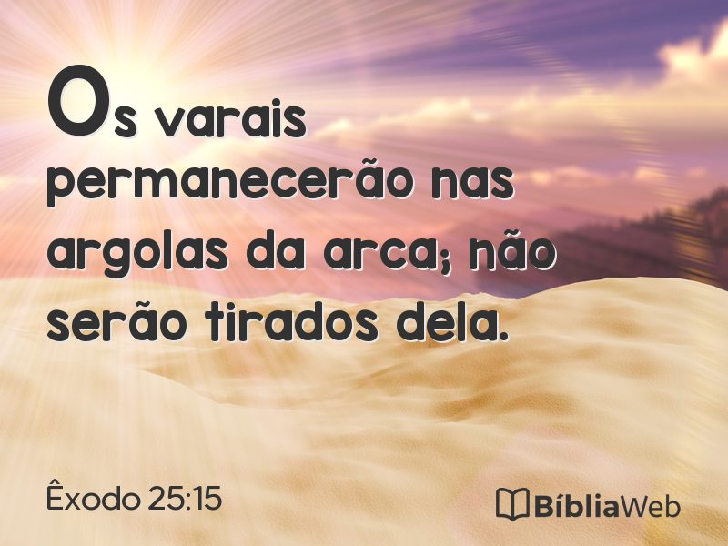 Êxodo 25:15 em imagem para compartilhar