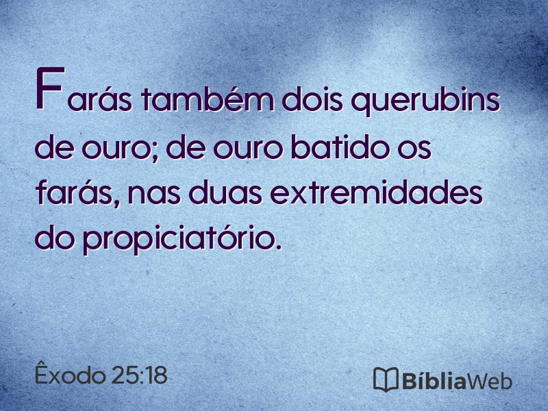 Êxodo 25:18 em imagem para compartilhar