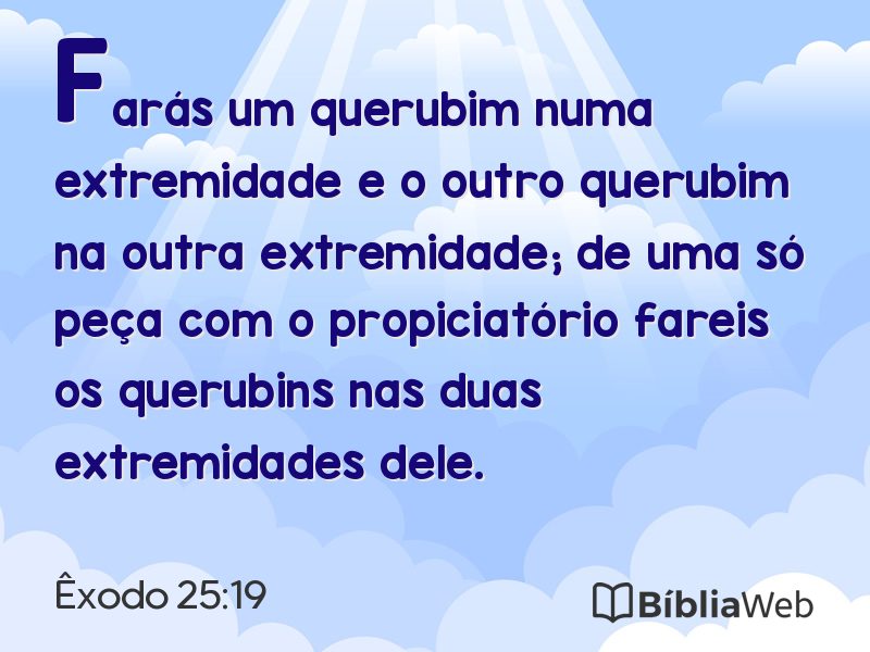 Êxodo 25:19 em imagem para compartilhar
