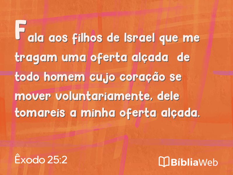 Êxodo 25:2 em imagem para compartilhar