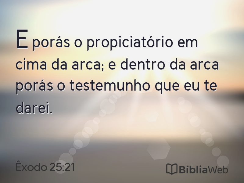 Êxodo 25:21 em imagem para compartilhar