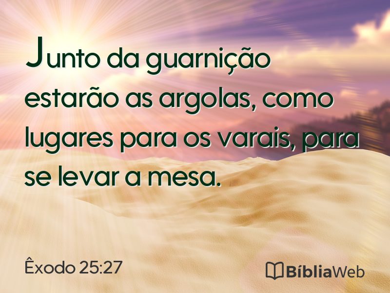 Êxodo 25:27 em imagem para compartilhar