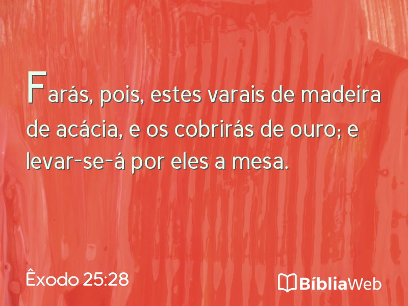 Êxodo 25:28 em imagem para compartilhar