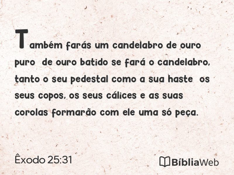 Êxodo 25:31 em imagem para compartilhar