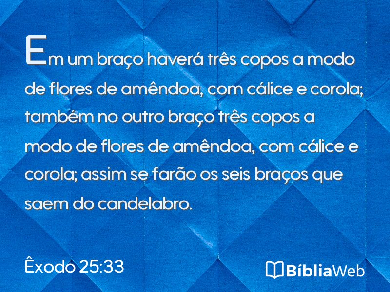 Êxodo 25:33 em imagem para compartilhar