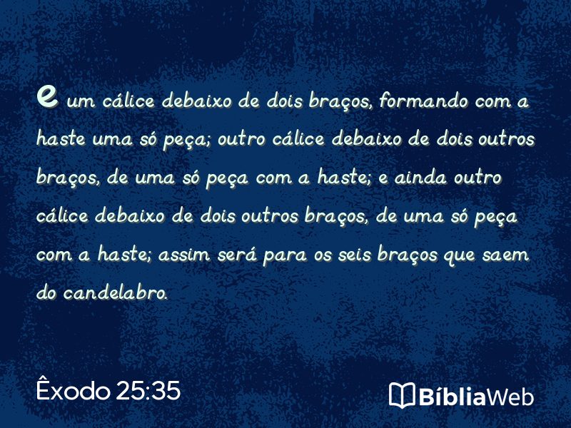 Êxodo 25:35 em imagem para compartilhar