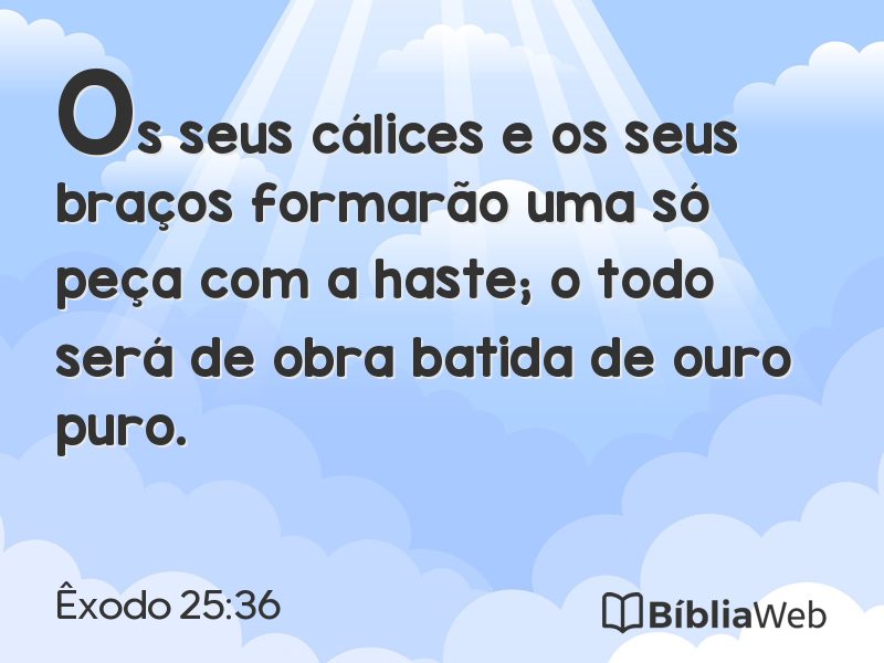 Êxodo 25:36 em imagem para compartilhar