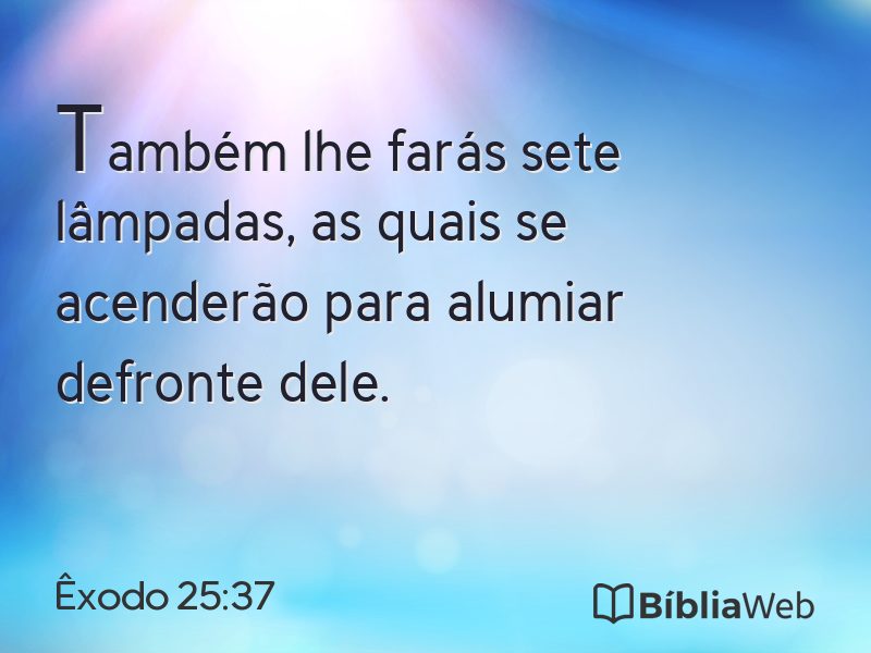 Êxodo 25:37 em imagem para compartilhar