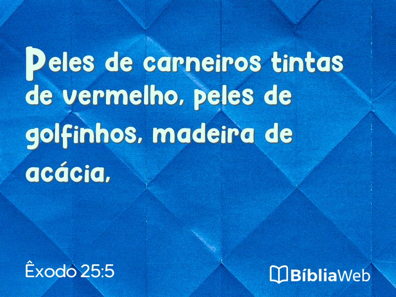 Êxodo 25:5 em imagem para compartilhar