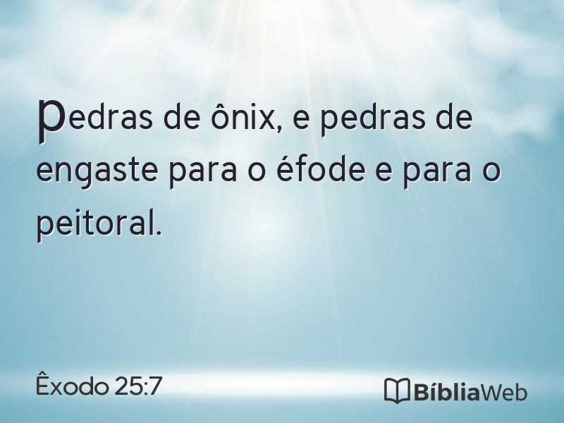 Êxodo 25:7 em imagem para compartilhar