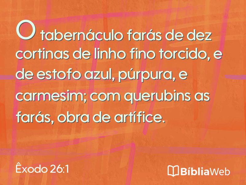 Êxodo 26:1 em imagem para compartilhar