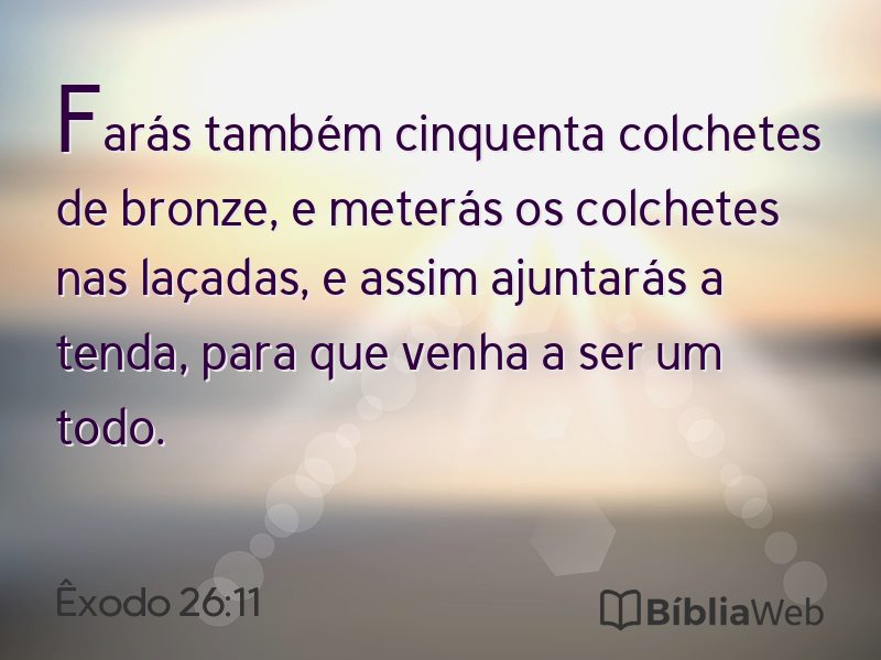 Êxodo 26:11 em imagem para compartilhar