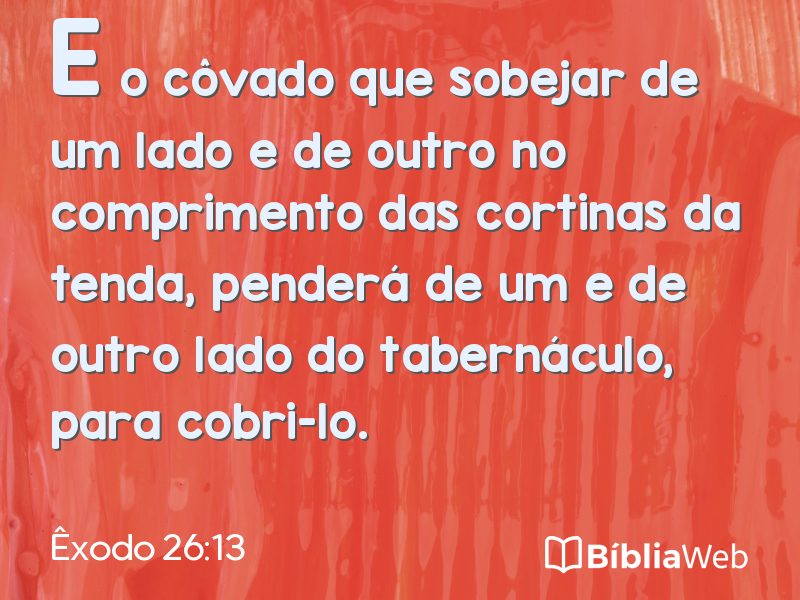 Êxodo 26:13 em imagem para compartilhar