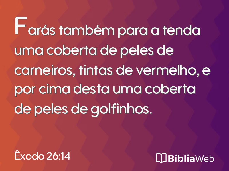Êxodo 26:14 em imagem para compartilhar