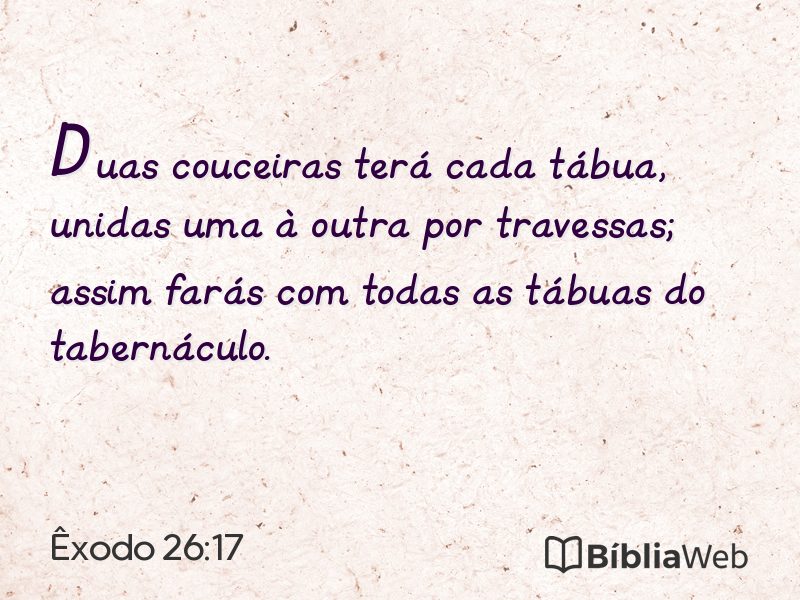Êxodo 26:17 em imagem para compartilhar