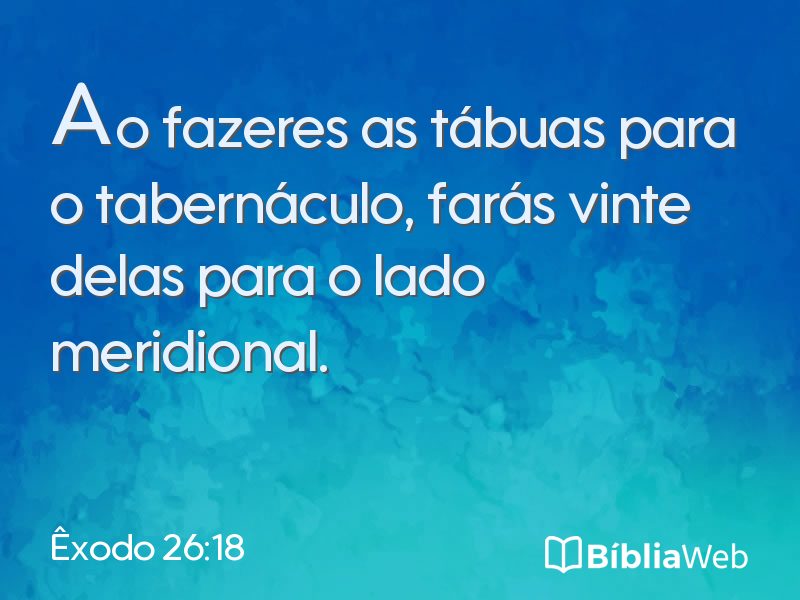 Êxodo 26:18 em imagem para compartilhar