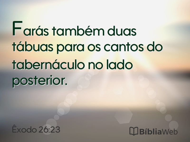 Êxodo 26:23 em imagem para compartilhar