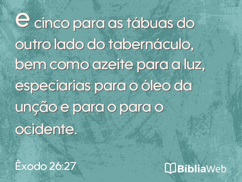 Êxodo 26:27 em imagem para compartilhar