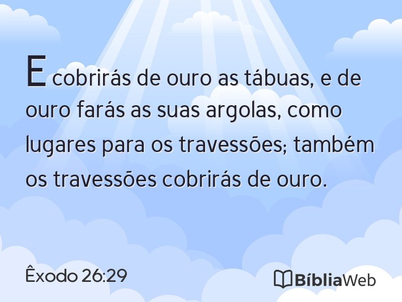 Êxodo 26:29 em imagem para compartilhar