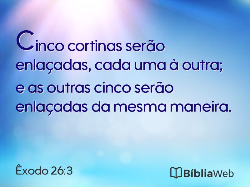 Êxodo 26:3 em imagem para compartilhar