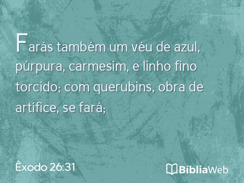 Êxodo 26:31 em imagem para compartilhar