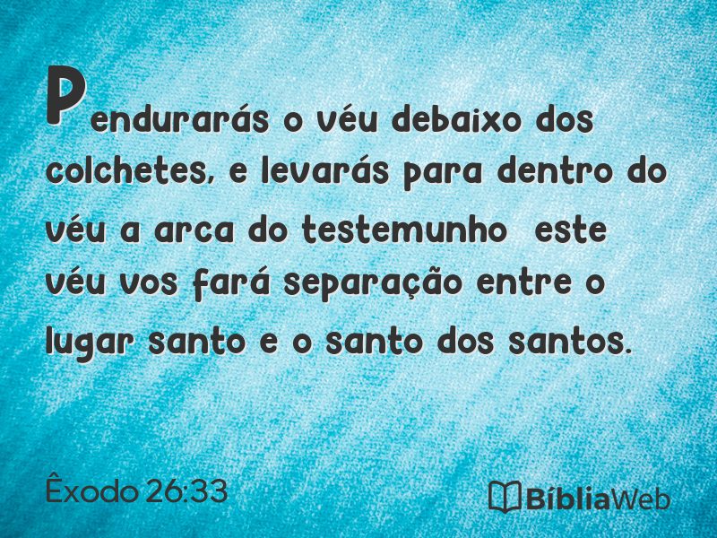 Êxodo 26:33 em imagem para compartilhar