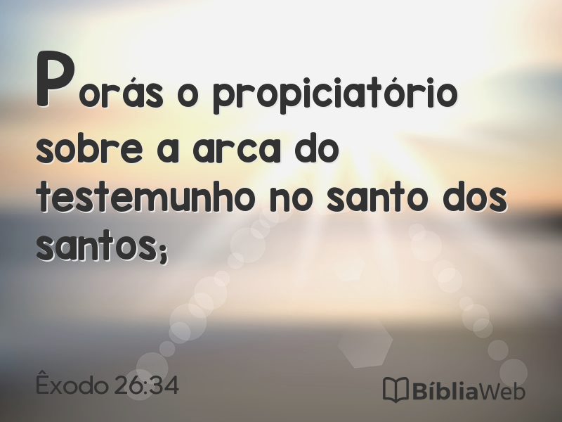 Êxodo 26:34 em imagem para compartilhar
