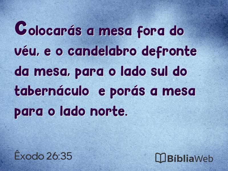 Êxodo 26:35 em imagem para compartilhar