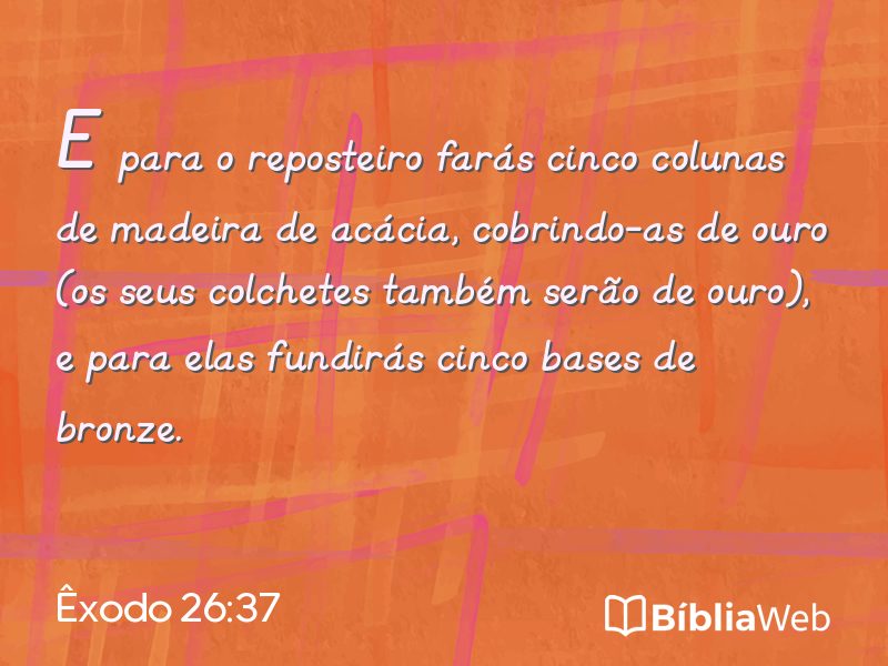 Êxodo 26:37 em imagem para compartilhar