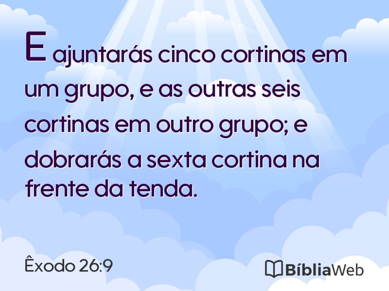 Êxodo 26:9 em imagem para compartilhar