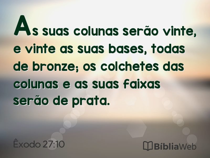 Êxodo 27:10 em imagem para compartilhar