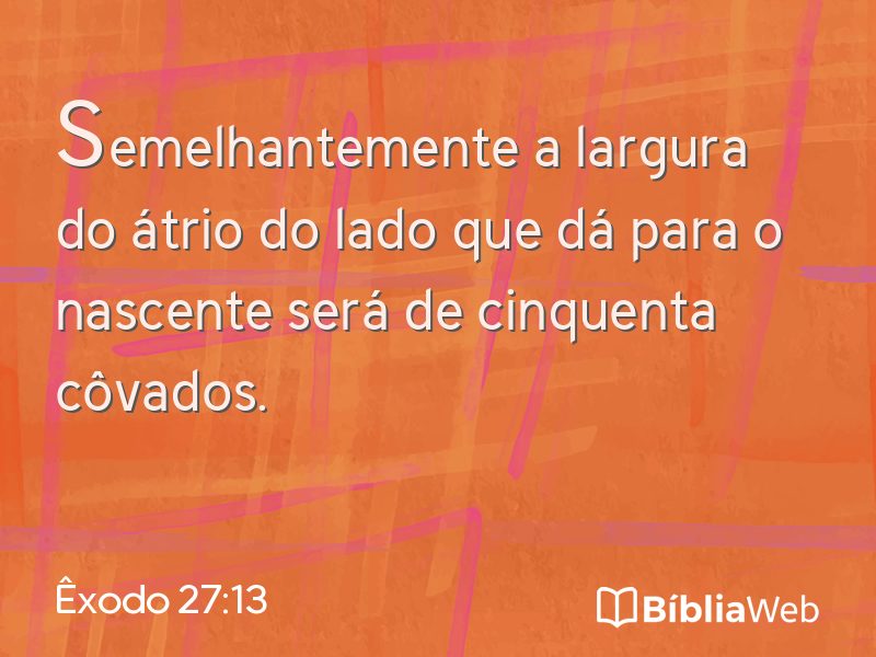 Êxodo 27:13 em imagem para compartilhar