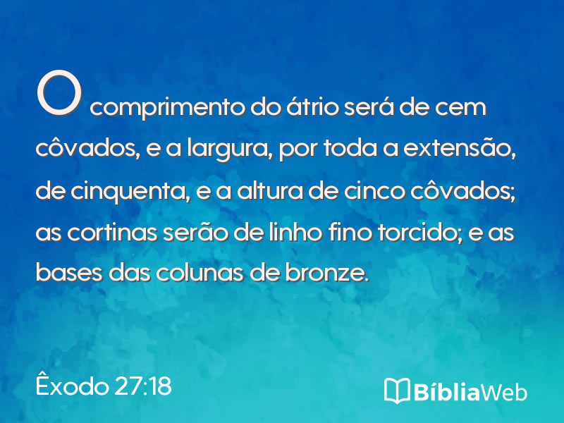 Êxodo 27:18 em imagem para compartilhar