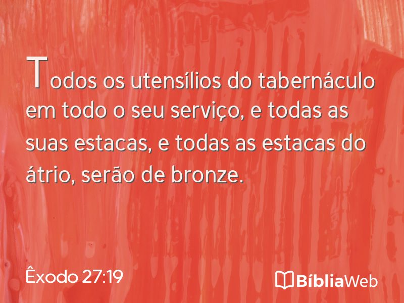 Êxodo 27:19 em imagem para compartilhar