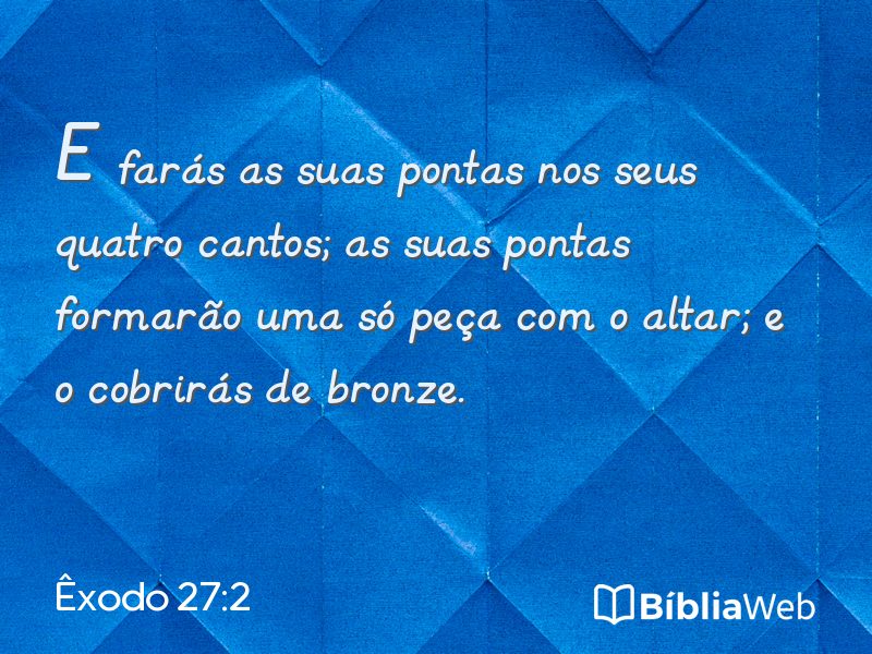 Êxodo 27:2 em imagem para compartilhar