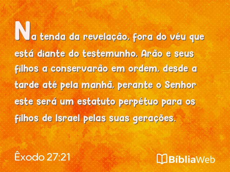 Êxodo 27:21 em imagem para compartilhar