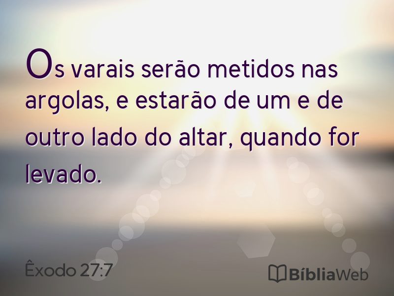 Êxodo 27:7 em imagem para compartilhar