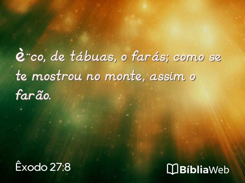 Êxodo 27:8 em imagem para compartilhar