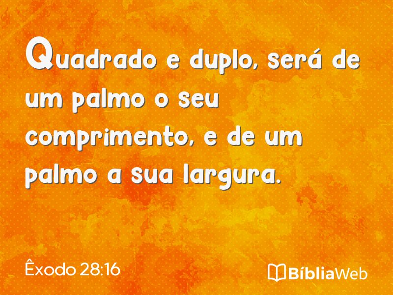 Êxodo 28:16 em imagem para compartilhar