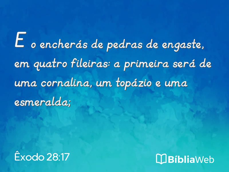 Êxodo 28:17 em imagem para compartilhar