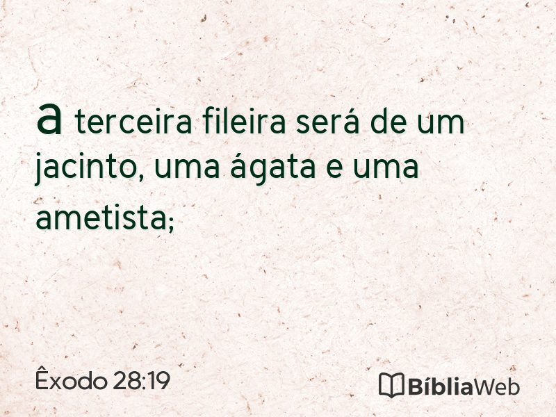 Êxodo 28:19 em imagem para compartilhar