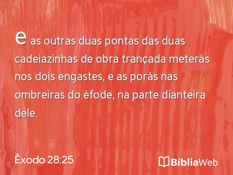 Êxodo 28:25 em imagem para compartilhar