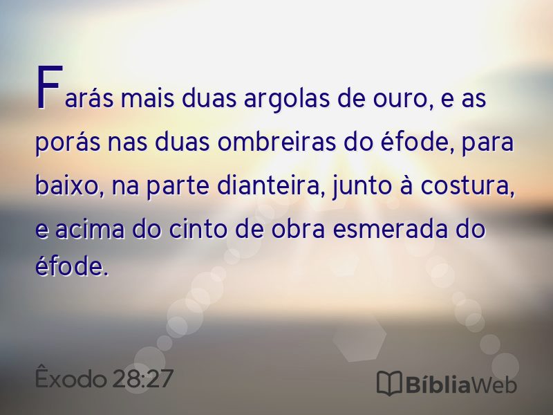 Êxodo 28:27 em imagem para compartilhar