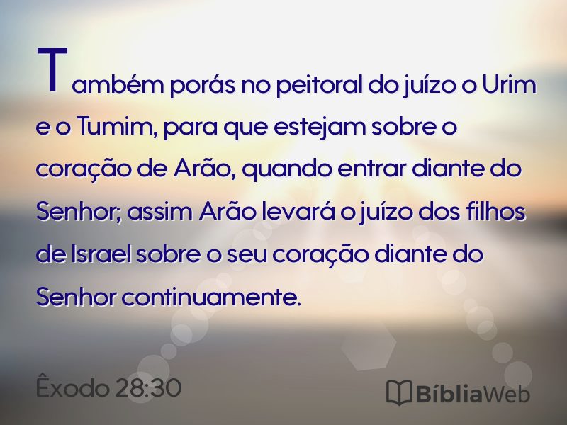Êxodo 28:30 em imagem para compartilhar