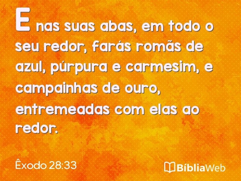 Êxodo 28:33 em imagem para compartilhar