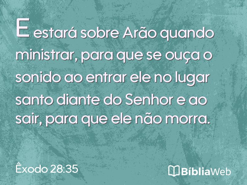 Êxodo 28:35 em imagem para compartilhar