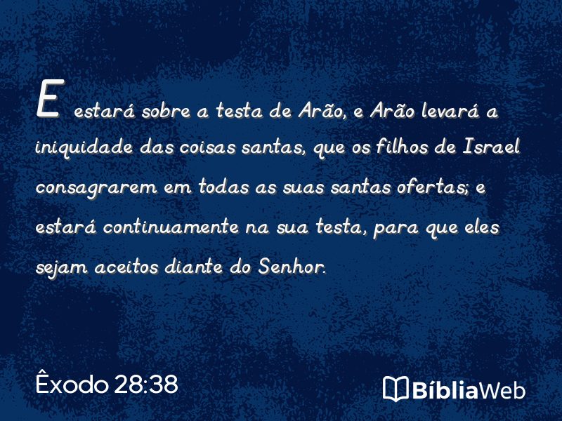 Êxodo 28:38 em imagem para compartilhar
