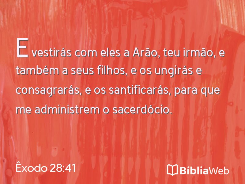 Êxodo 28:41 em imagem para compartilhar